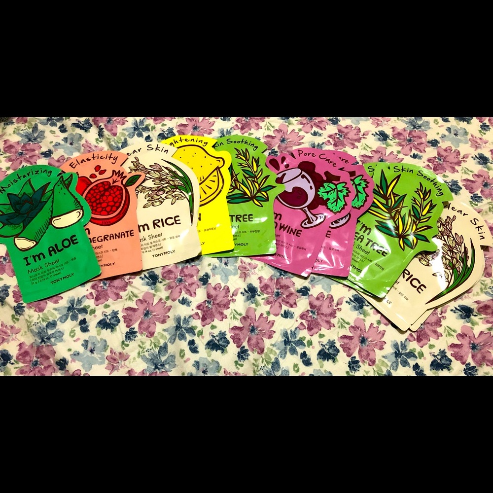 A bundle of 13 masks from TONYMOLY!